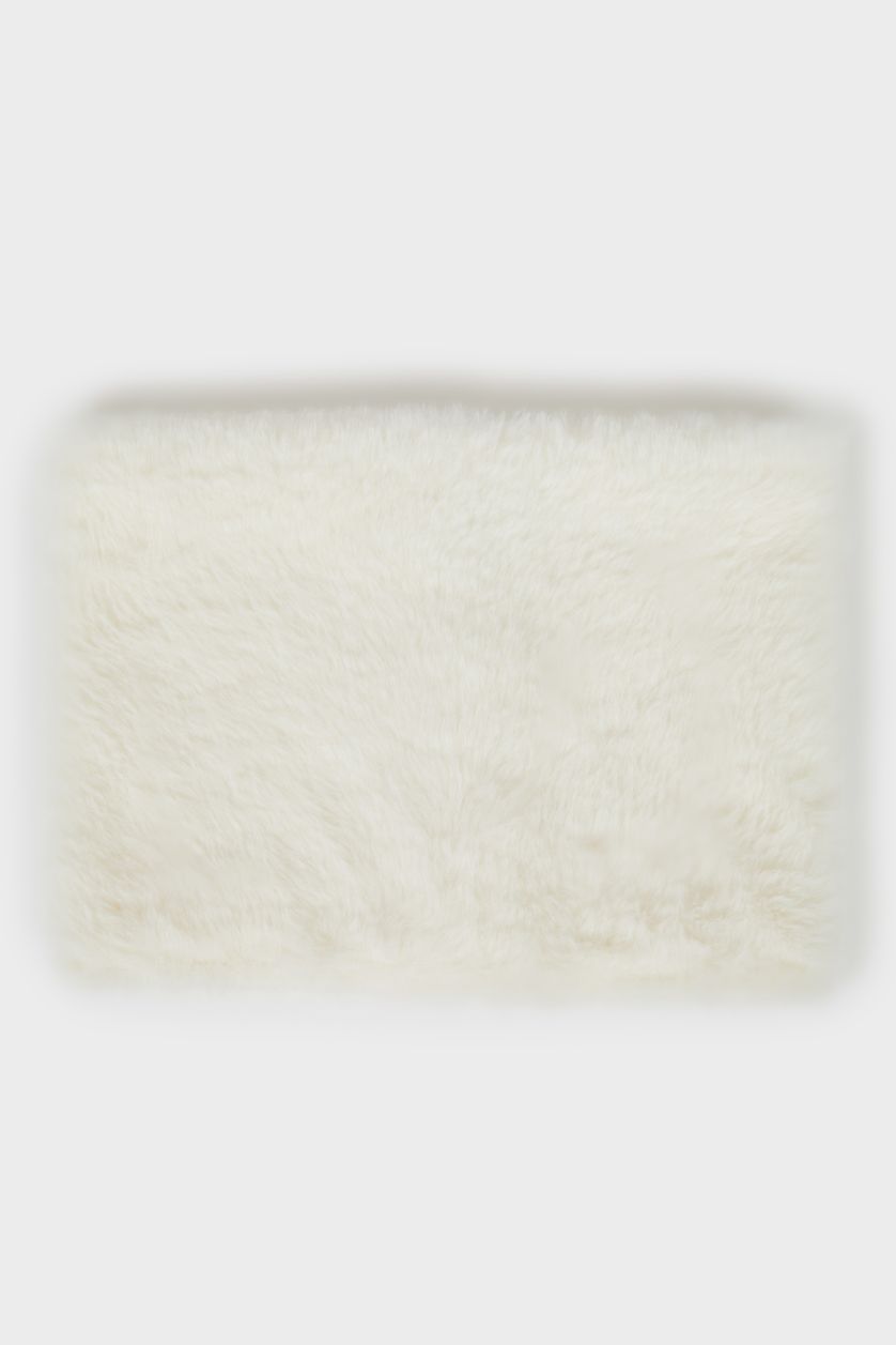 بنات أبيض سكارف بناتي ناعم ببطانة ناعمة