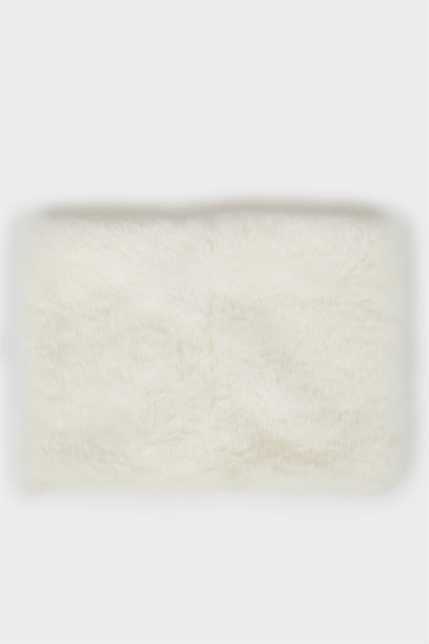 بنات أبيض سكارف بناتي ناعم ببطانة ناعمة