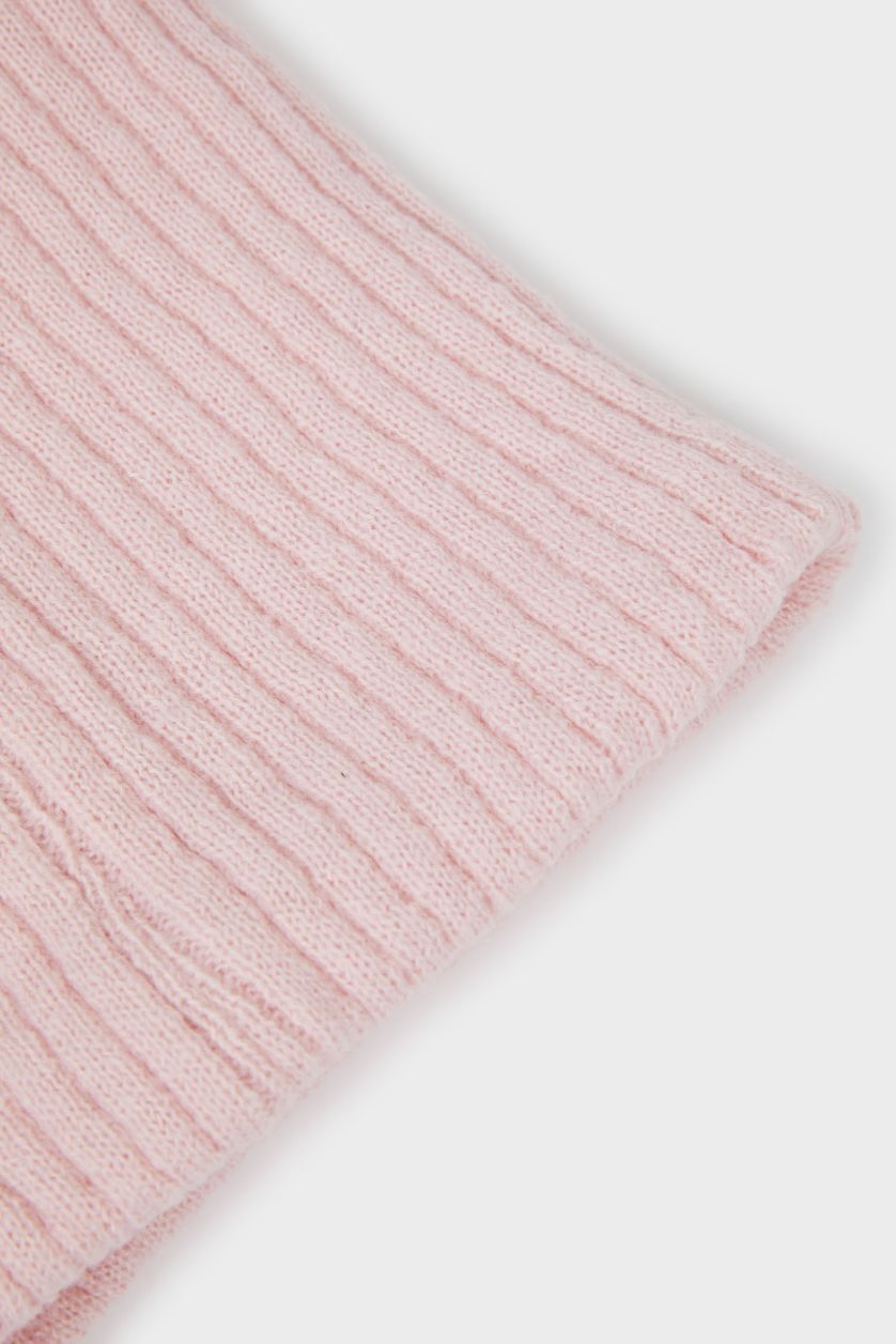 GIRLS & TEENS Pink Girl Knitted Faux Wool Lined Neck Scarf