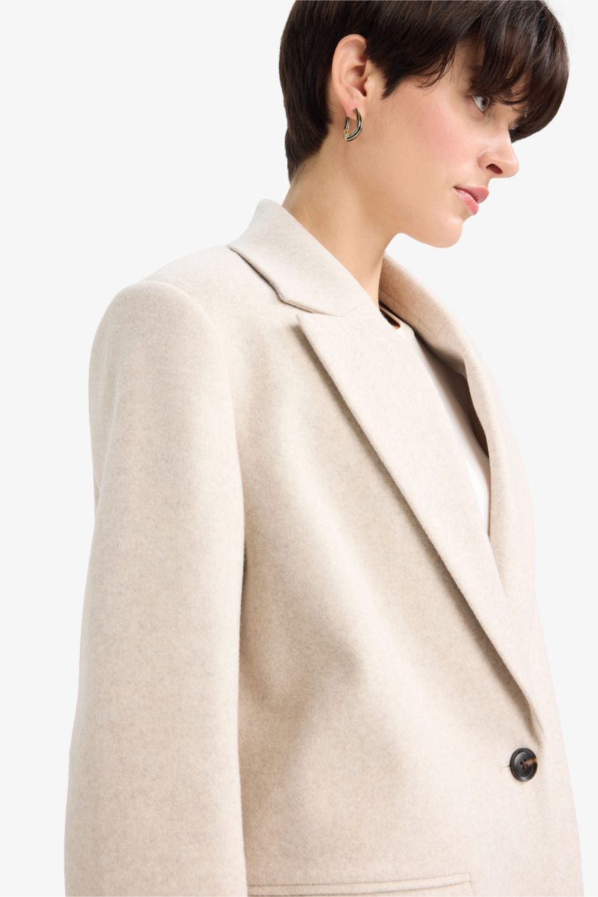 Әйелдерге ашық реңк Әйелдерге үлкен пішім Блэйзер