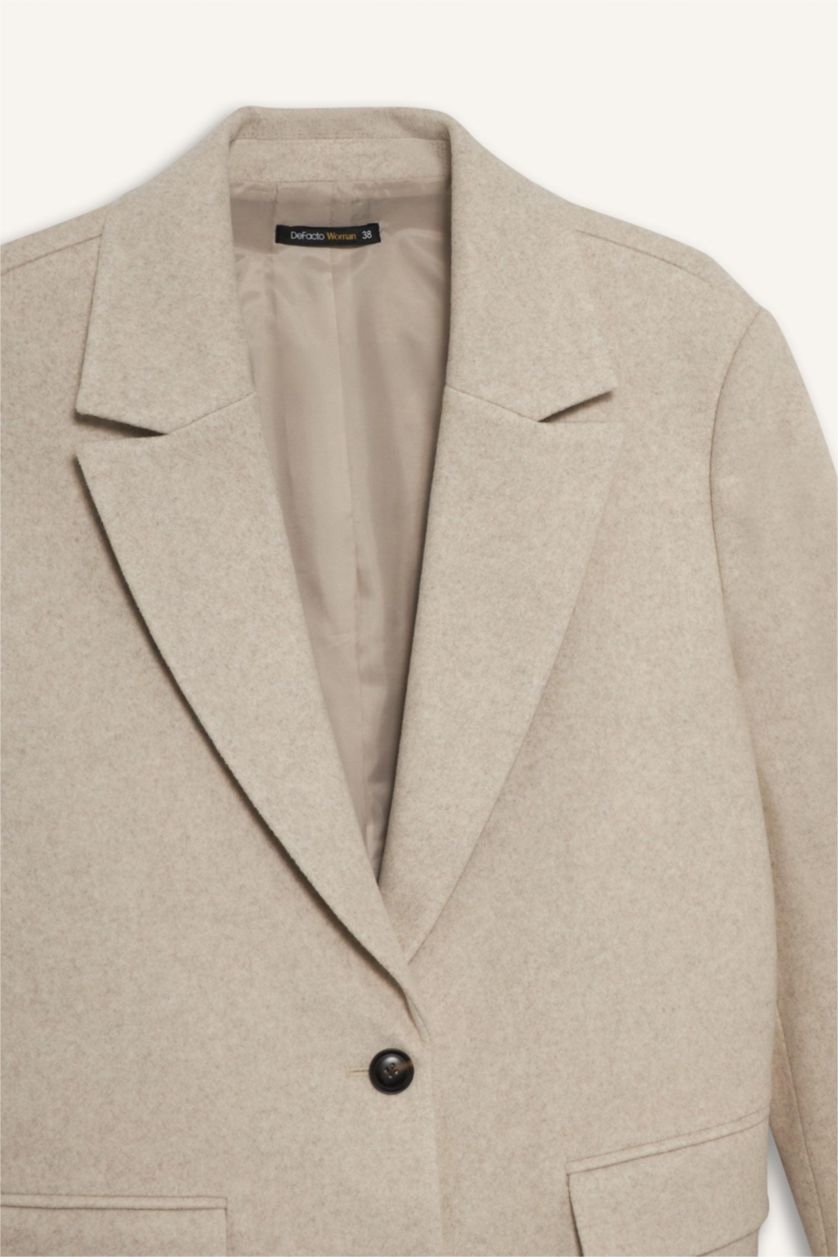 Әйелдерге ашық реңк Әйелдерге үлкен пішім Блэйзер