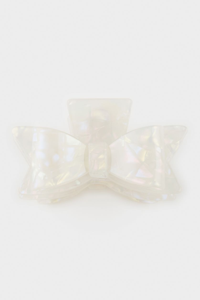 WOMAN White Woman Hair Clip With Bow