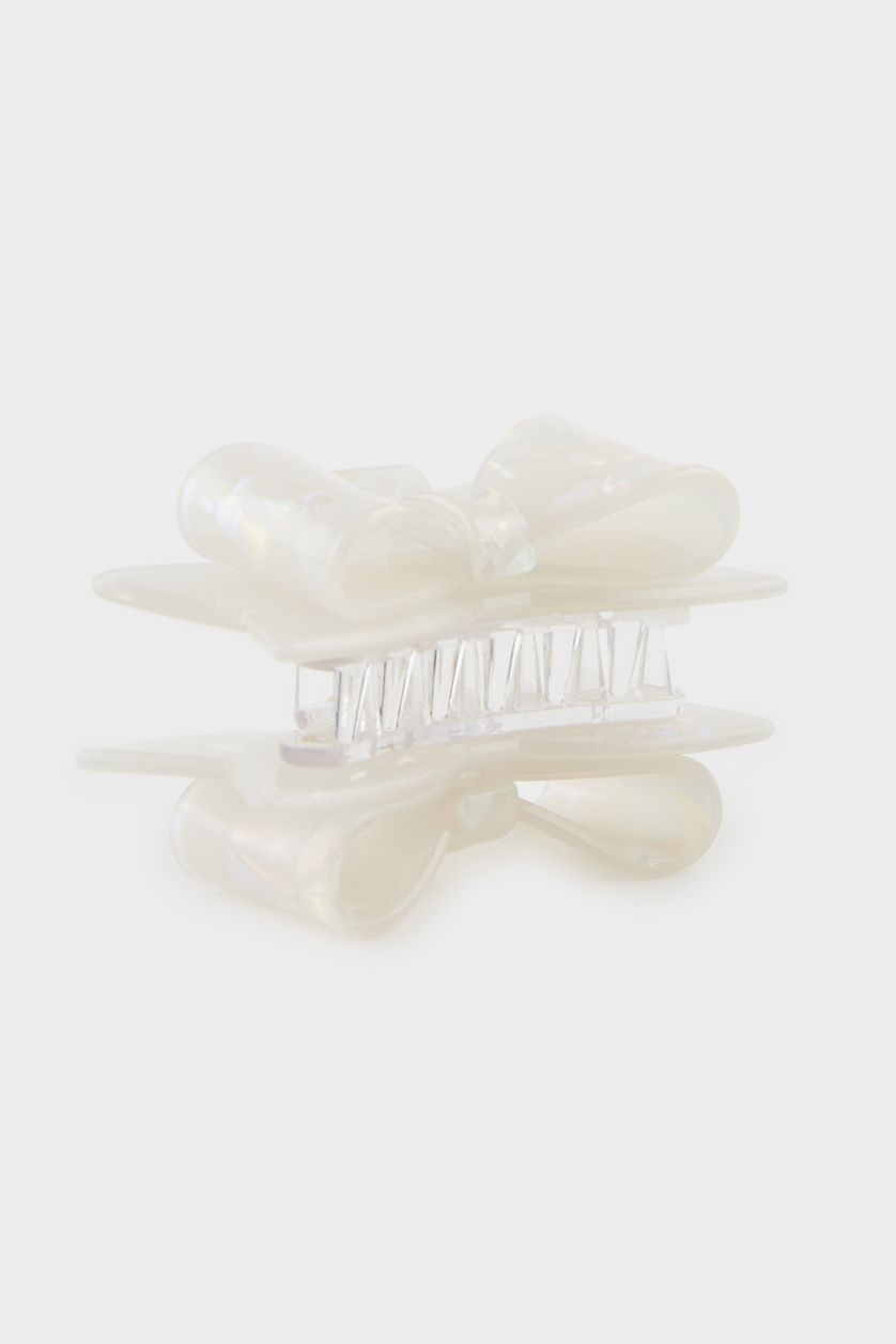 WOMAN White Woman Hair Clip With Bow