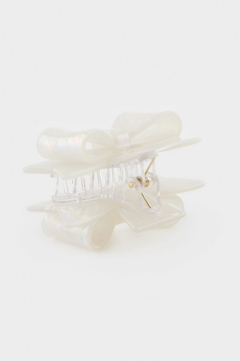 WOMAN White Woman Hair Clip With Bow