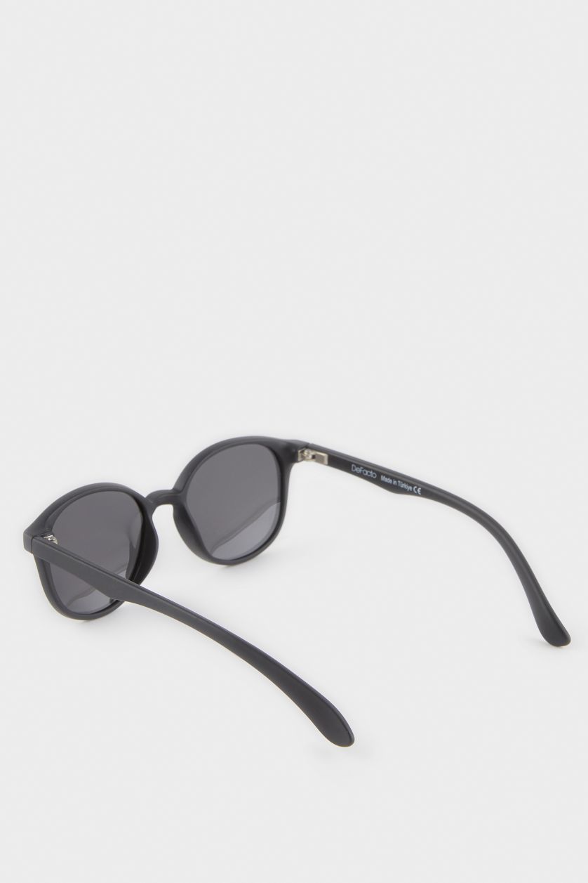 Kız Çocuk - Genç Kız Siyah Yuvarlak Siyah Plastik Çerçeve Siyah Cam Polarize Güneş Gözlüğü Kız Çocuk