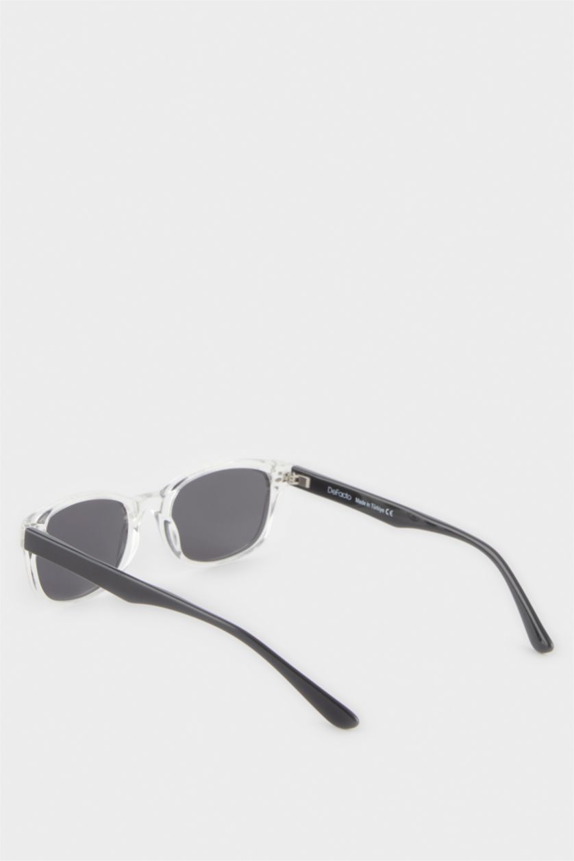 Kız Çocuk - Genç Kız Karma Yuvarlak Şeffaf Plastik Çerçeve Siyah Cam Polarize Güneş Gözlüğü Kız Çocuk