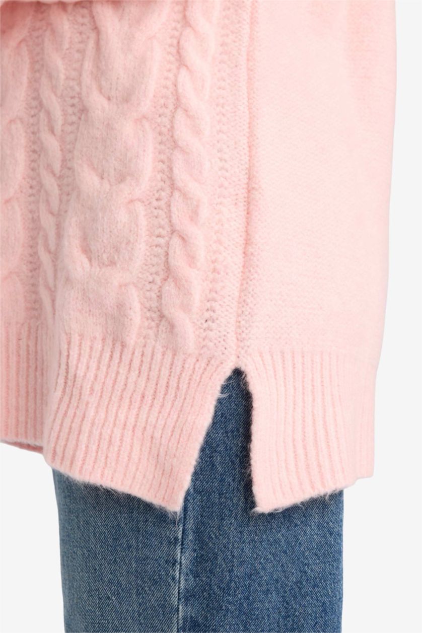 WOMAN Light Pink Relax Fit Knitwear Crew Neck Tunic
