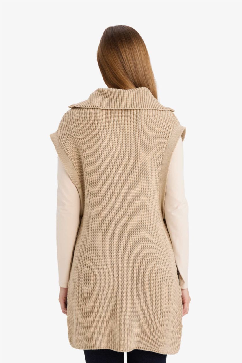 حريمي بيج فيست تريكو قصة عادية بياقة نص سوسته