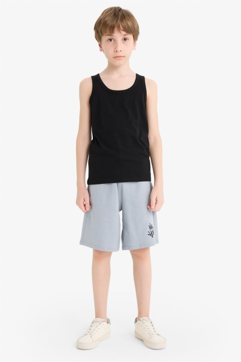 Erkek Çocuk - Genç Erkek Siyah Erkek Çocuk 2'li Atlet