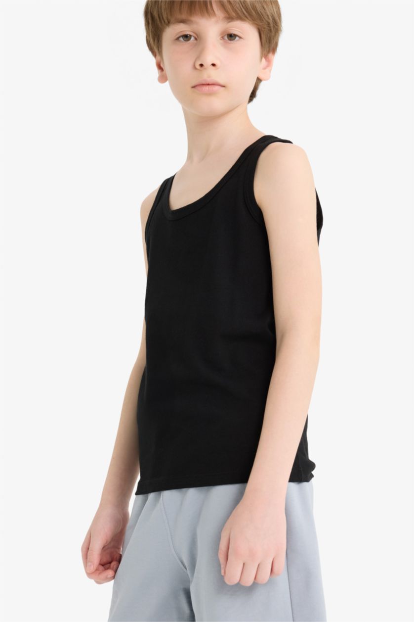 Erkek Çocuk - Genç Erkek Siyah Erkek Çocuk 2'li Atlet