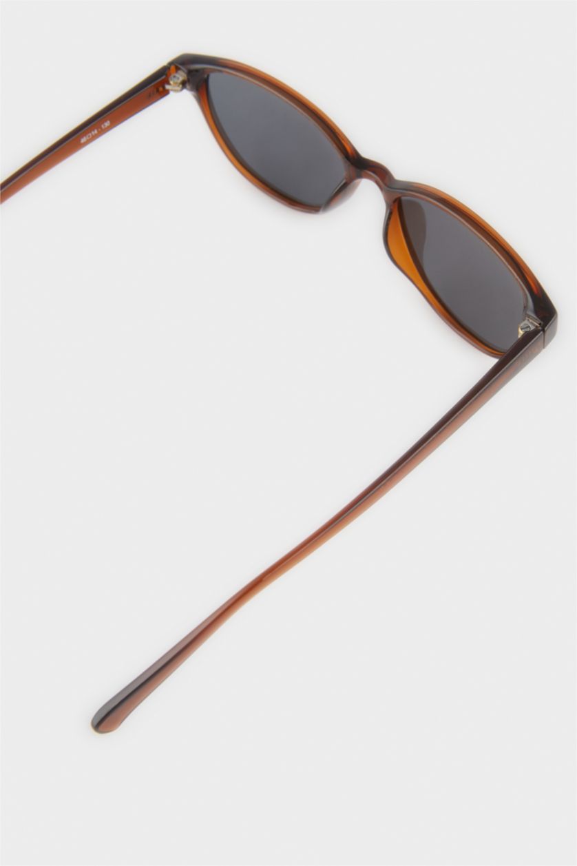 Kız Çocuk - Genç Kız Koyu Kahve Yuvarlak Kahve Plastik Çerçeve Siyah Cam Polarize Güneş Gözlüğü Kız Çocuk