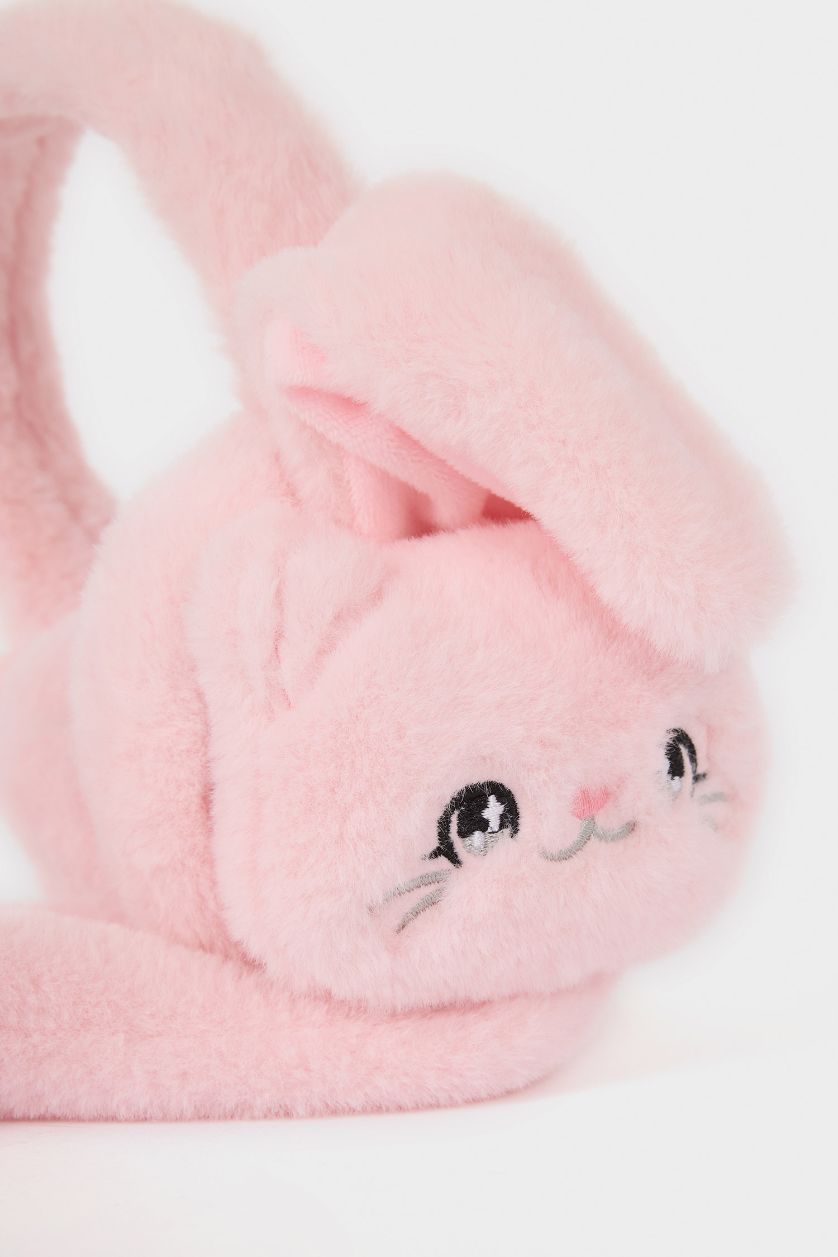 Kız Çocuk - Genç Kız Pembe Pelüş Kulaklık Kız Çocuk