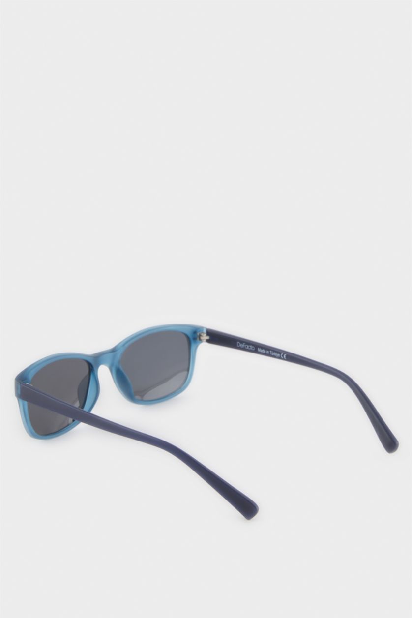 Erkek Çocuk - Genç Erkek Lacivert Yuvarlak Lacivert Plastik Çerçeve Siyah Cam Polarize Güneş Gözlüğü Erkek Çocuk