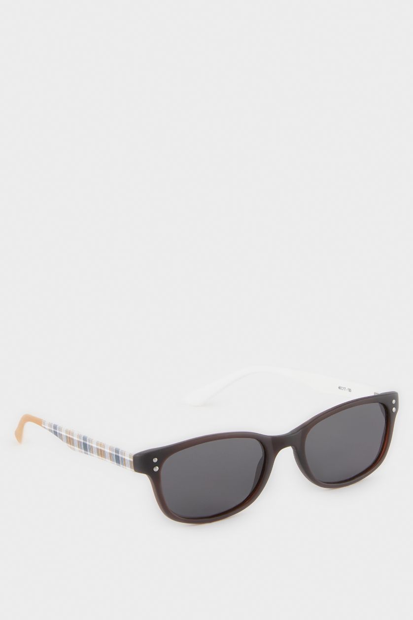 Erkek Çocuk - Genç Erkek Karma Yuvarlak Renkli Plastik Çerçeve Siyah Cam Polarize Güneş Gözlüğü Erkek Çocuk