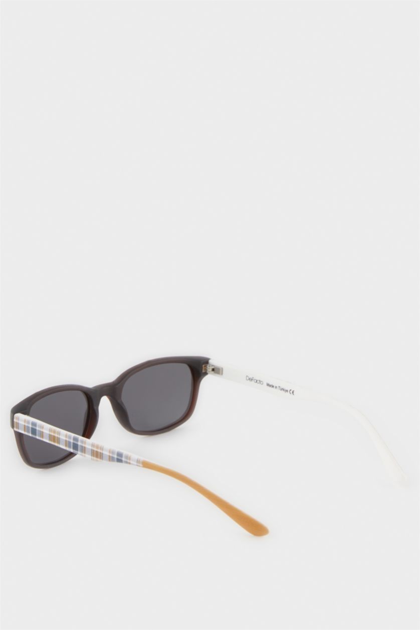 Erkek Çocuk - Genç Erkek Karma Yuvarlak Renkli Plastik Çerçeve Siyah Cam Polarize Güneş Gözlüğü Erkek Çocuk