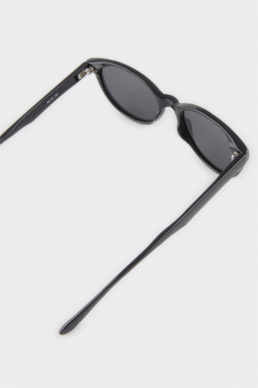 Erkek Çocuk - Genç Erkek Siyah Yuvarlak Siyah Plastik Çerçeve Siyah Cam Polarize Güneş Gözlüğü Erkek Çocuk