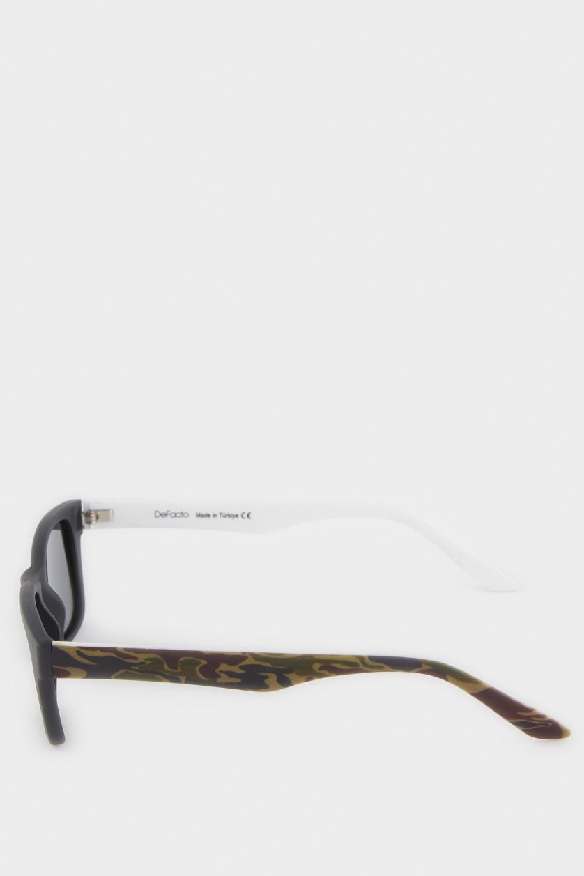 Erkek Çocuk - Genç Erkek Karma Yuvarlak Renkli Plastik Çerçeve Siyah Cam Polarize Güneş Gözlüğü Erkek Çocuk