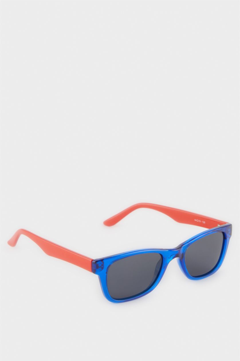 Erkek Çocuk - Genç Erkek Karma Yuvarlak Renkli Plastik Çerçeve Siyah Cam Polarize Güneş Gözlüğü Erkek Çocuk