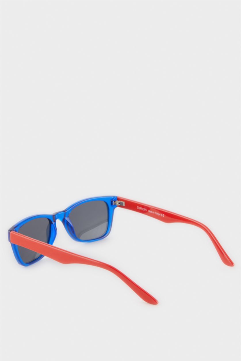 Erkek Çocuk - Genç Erkek Karma Yuvarlak Renkli Plastik Çerçeve Siyah Cam Polarize Güneş Gözlüğü Erkek Çocuk