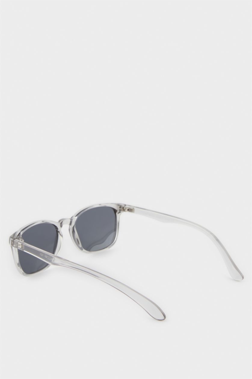 Erkek Çocuk - Genç Erkek Gri Yuvarlak Gri Plastik Çerçeve Siyah Cam Polarize Güneş Gözlüğü Erkek Çocuk