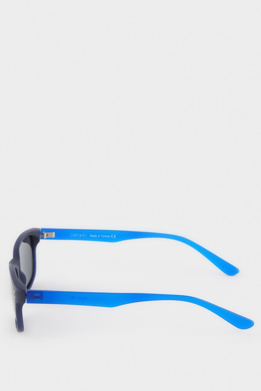 Erkek Çocuk - Genç Erkek Karma Yuvarlak Renkli Plastik Çerçeve Siyah Cam Polarize Güneş Gözlüğü Erkek Çocuk