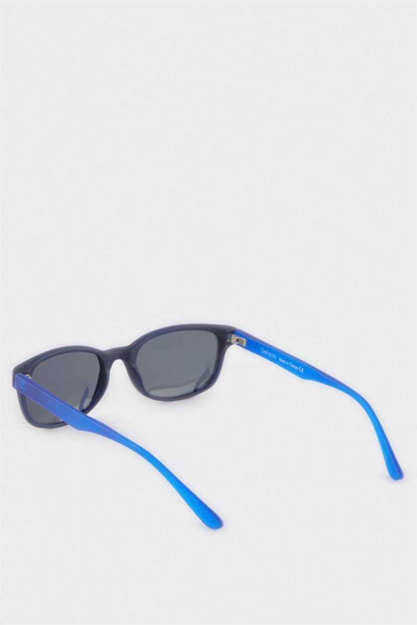 Erkek Çocuk - Genç Erkek Karma Yuvarlak Renkli Plastik Çerçeve Siyah Cam Polarize Güneş Gözlüğü Erkek Çocuk