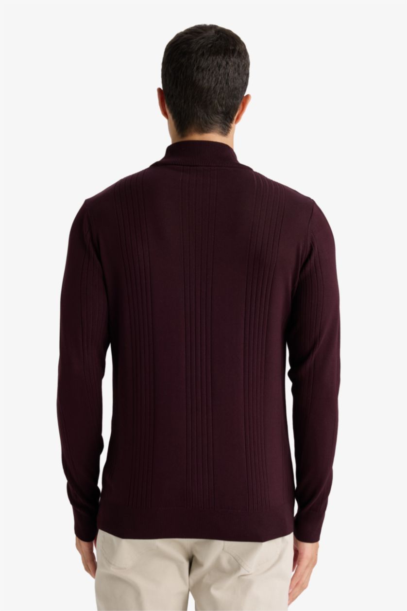 رجال خمري بلوز صوف تريكو قصة عادية بياخة مدورة