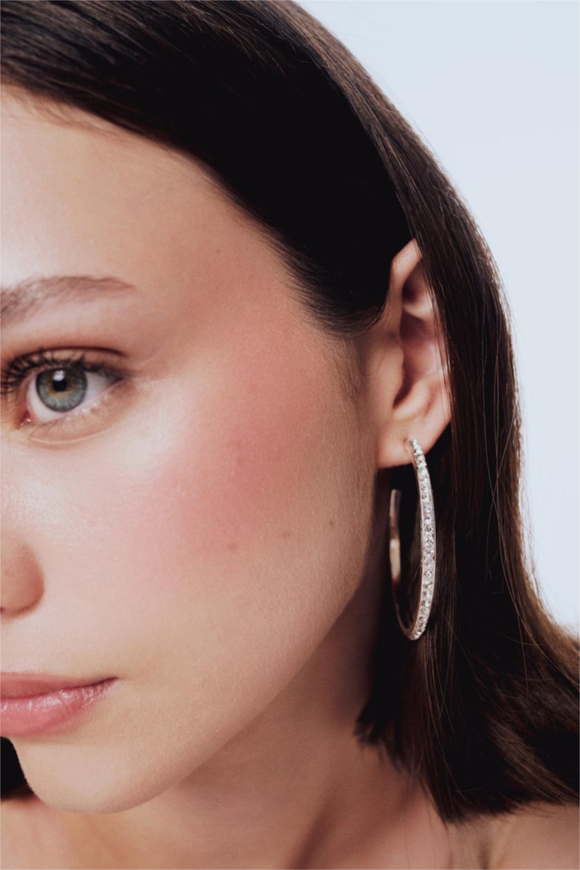 Kadın Gümüş DCEY x DeFacto Kadın 2'li Taşlı Küpe