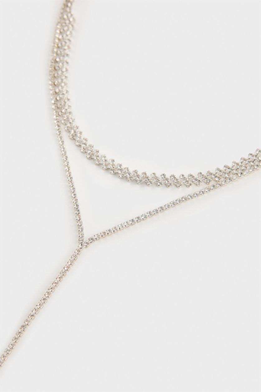 Kadın Gümüş DCEY x DeFacto Kadın Taşlı Y Kolye