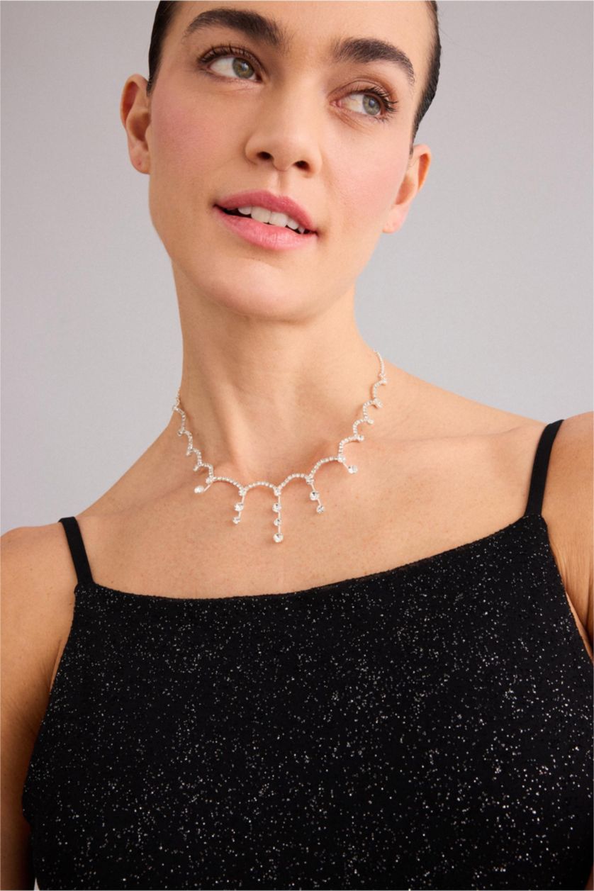 Kadın Gümüş DCEY x DeFacto Kadın Taşlı Kolye