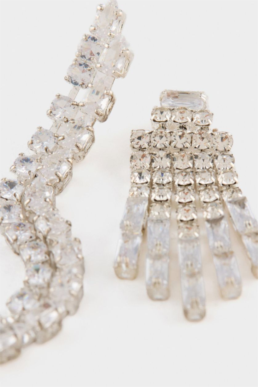 Kadın Gümüş DCEY x DeFacto Kadın 2'li Taşlı Küpe