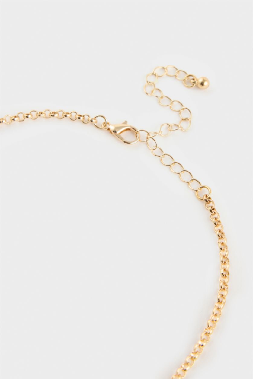 Kadın Altın DCEY x DeFacto Kadın Taşlı Gold Y Kolye