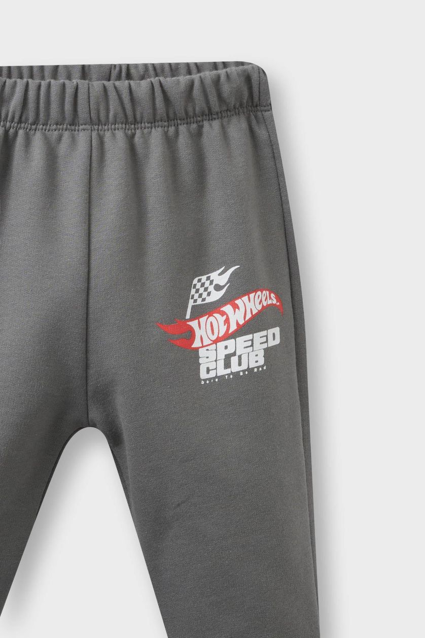 Erkek Bebek Gri Hot Wheels 2'li Takım Sweatshirt Eşofman Altı Erkek Bebek