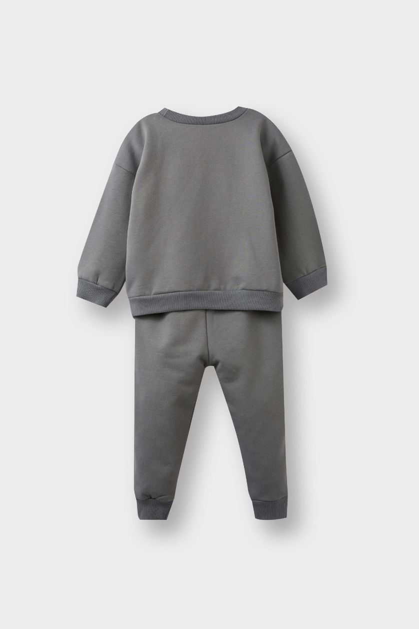 Erkek Bebek Gri Hot Wheels 2'li Takım Sweatshirt Eşofman Altı Erkek Bebek