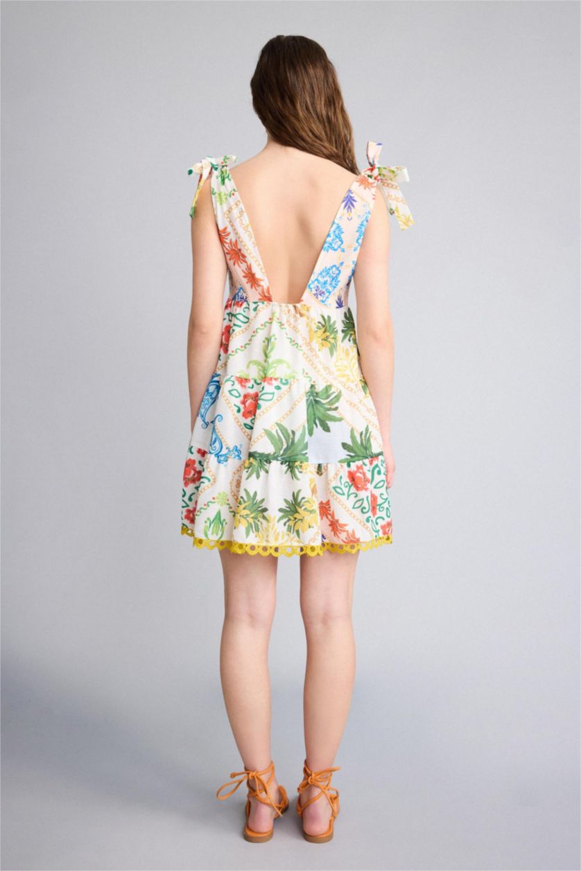 نساء أصفر فستان بحر تروبيكال قصة عادية من Fall in Love