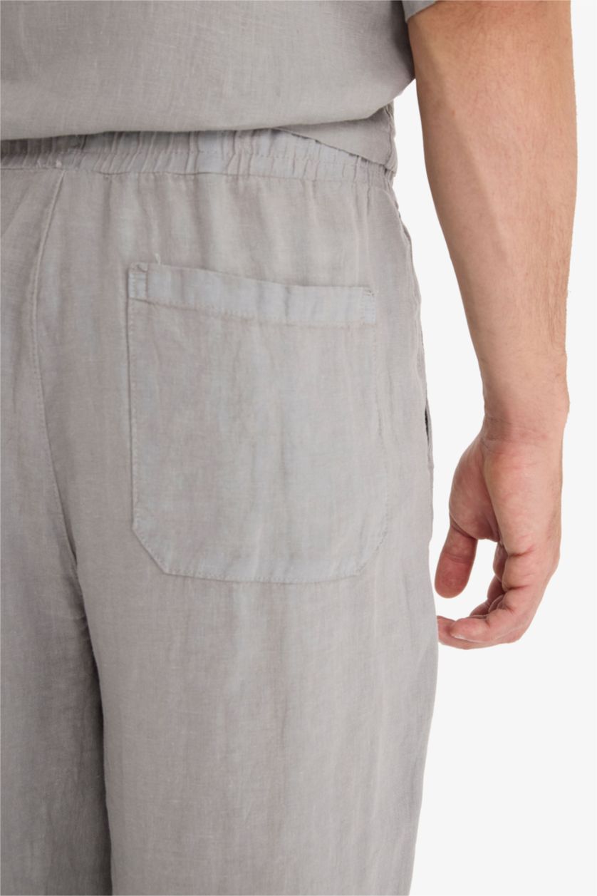 Men Light Grey Relax Fit Trousers