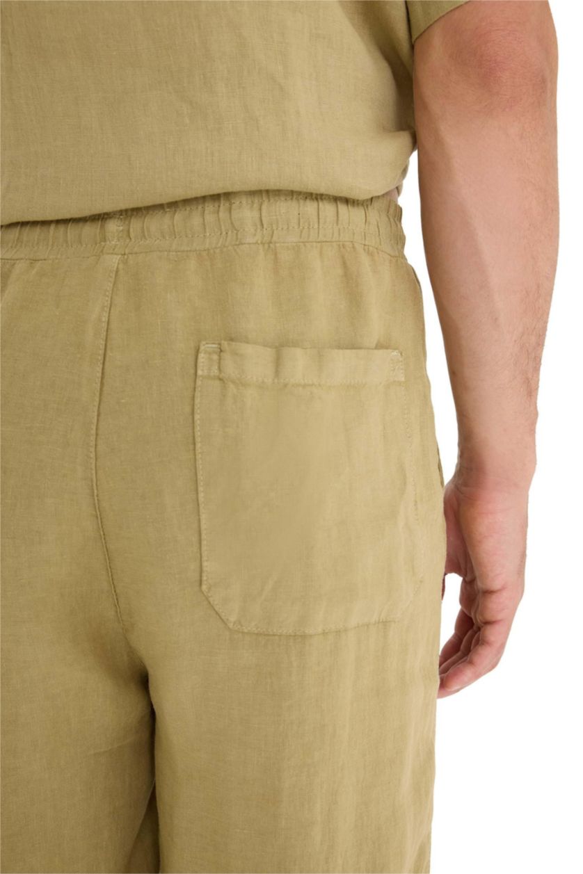 Men Light Khaki Relax Fit Trousers