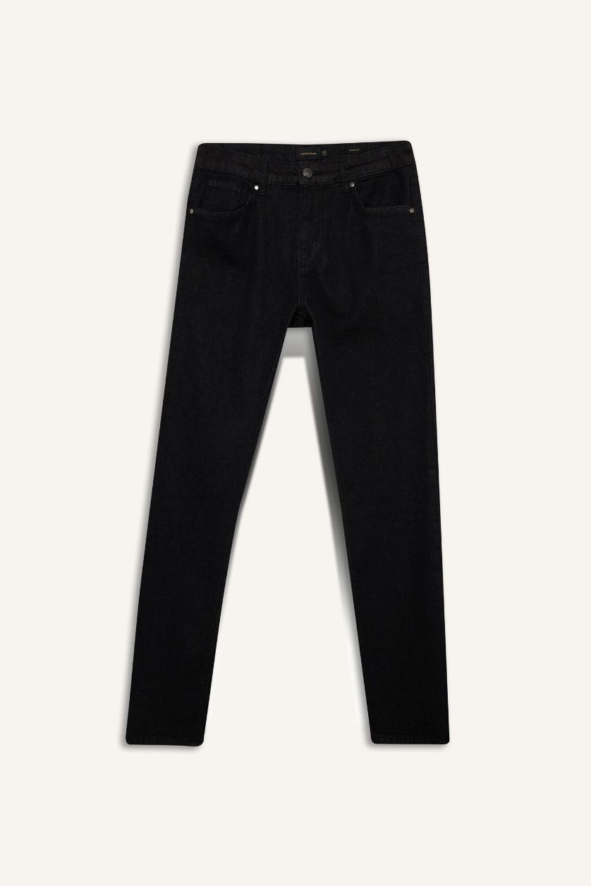 Man Black Sergio Regular Fit Regular Waist Straight Leg Jeans