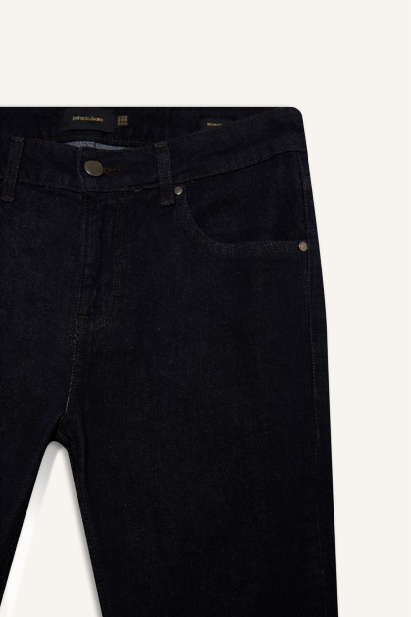 Erkek Koyu Mavi Sergio Regular Fit Normal Kalıp Normal Bel Boru Paça Jean Pantolon