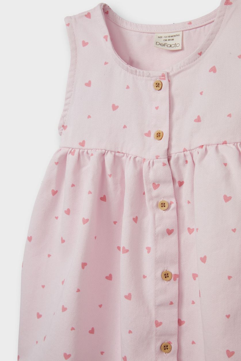 طفلة صغيرة زهري فاتح سيت بناتي فستان و أوفر - قطعتين