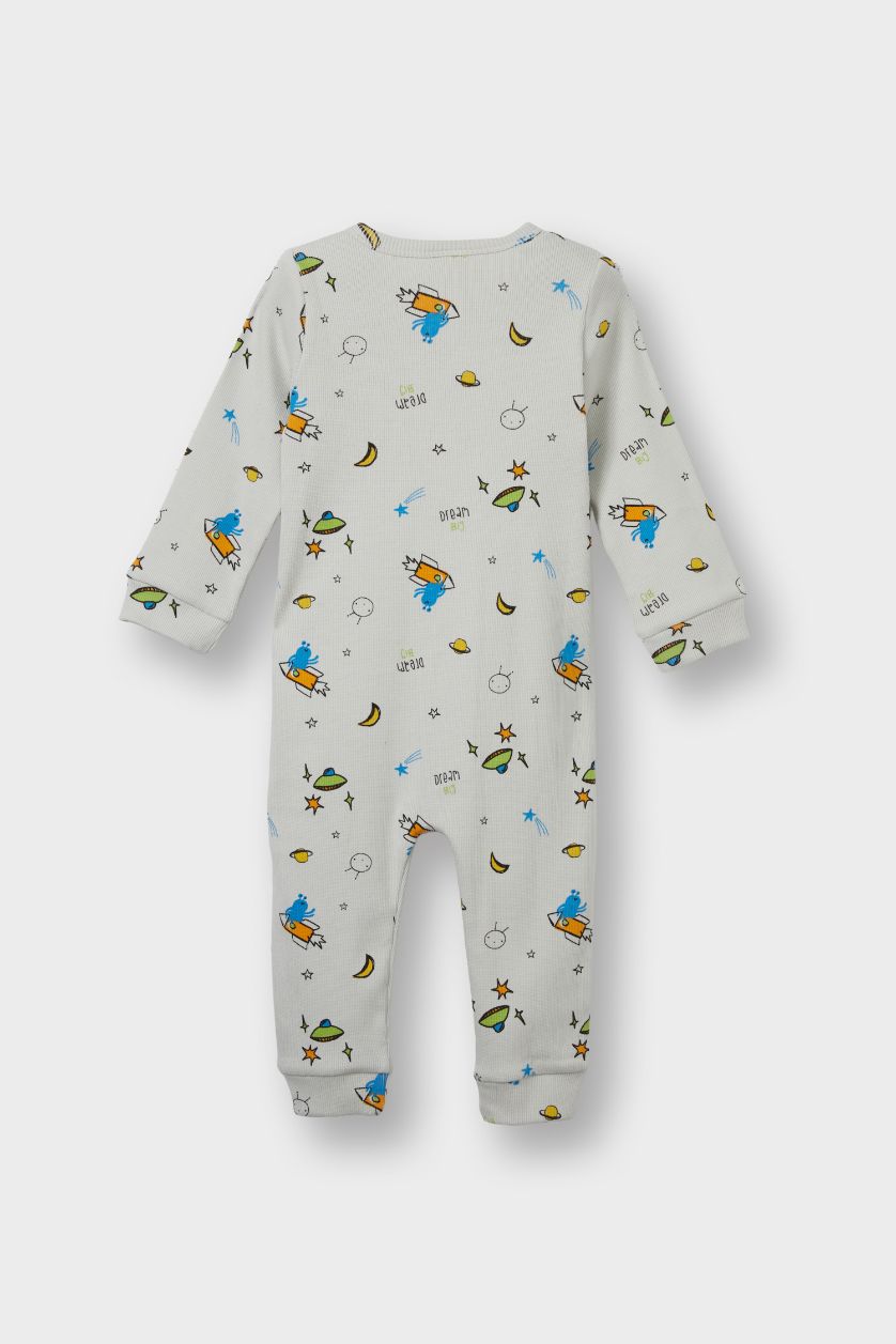 طفل صغير رمادي فاتح جمبسوت بيبي ولادي حديثي الولادة منثوش