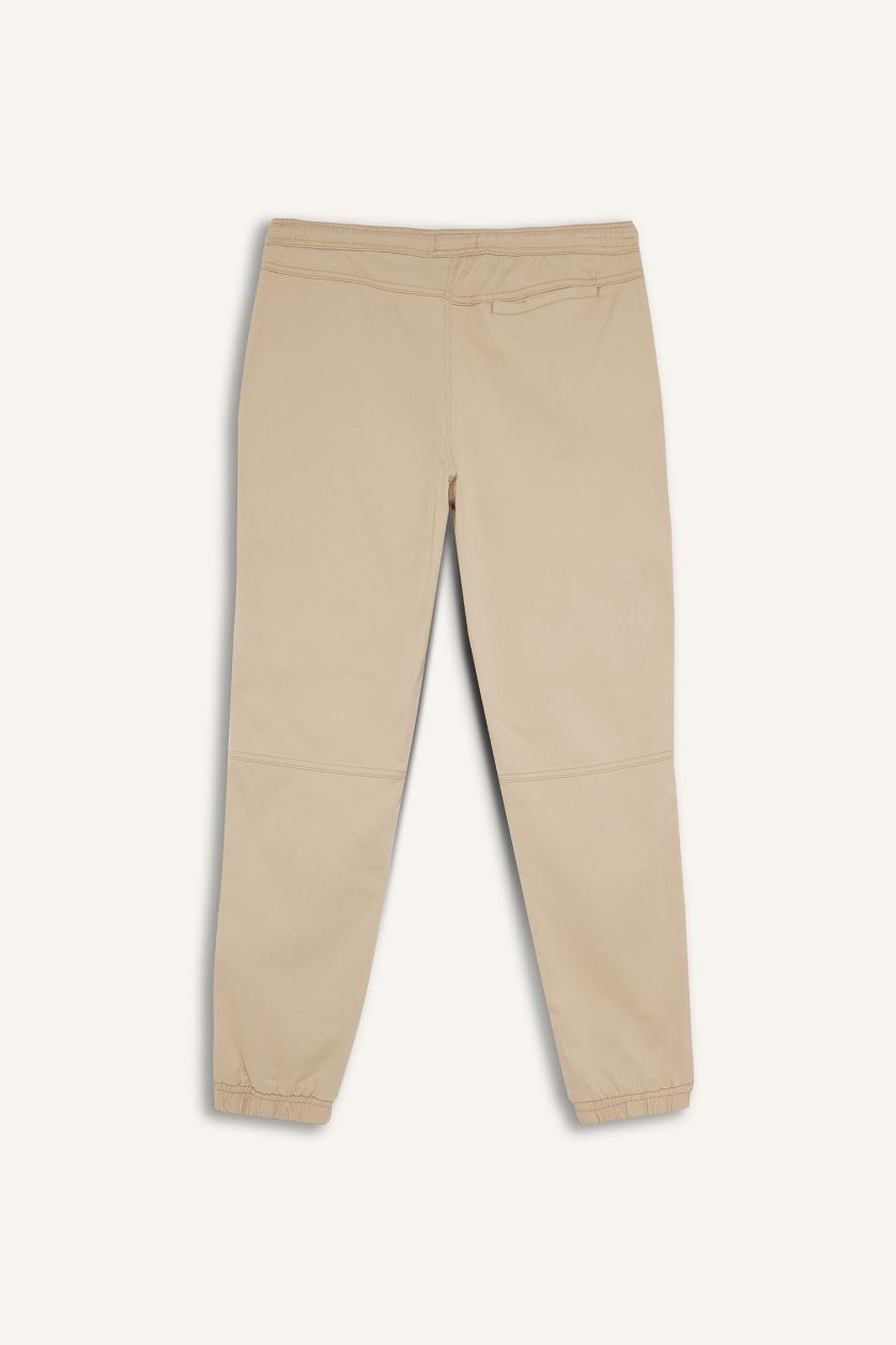 Erkek Kum Jogger Fit Beli Bağcıklı Üç Cepli Pantolon