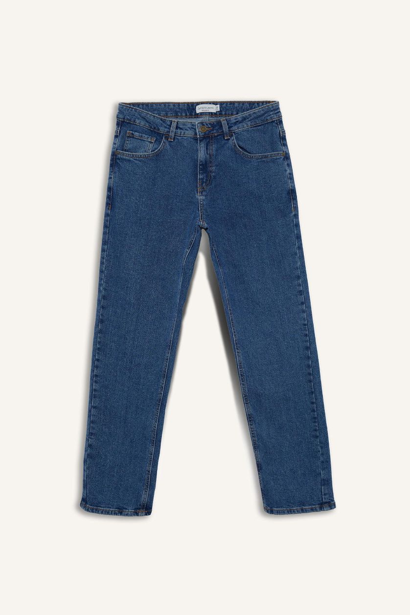 Erkek Mavi Sergio Regular Fit Normal Kalıp Normal Bel Boru Paça Jean Pantolon