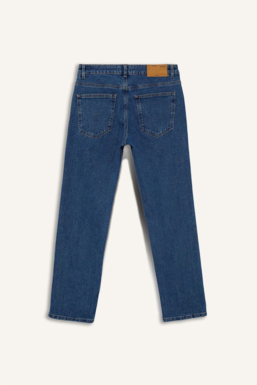 Erkek Mavi Sergio Regular Fit Normal Kalıp Normal Bel Boru Paça Jean Pantolon