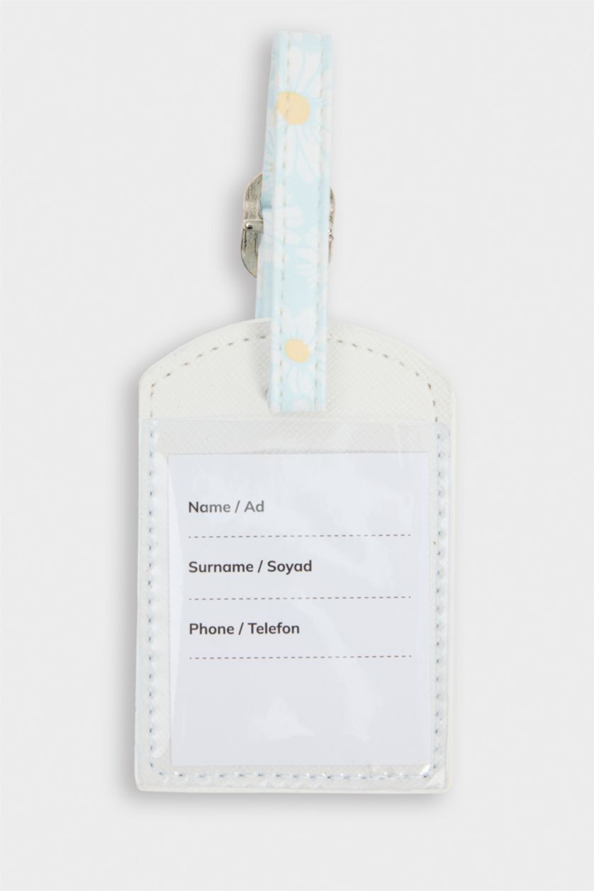 Kadın Karma Kadın Çiçekli Suni Deri Pasaportluk ve Valiz İsimliği Set