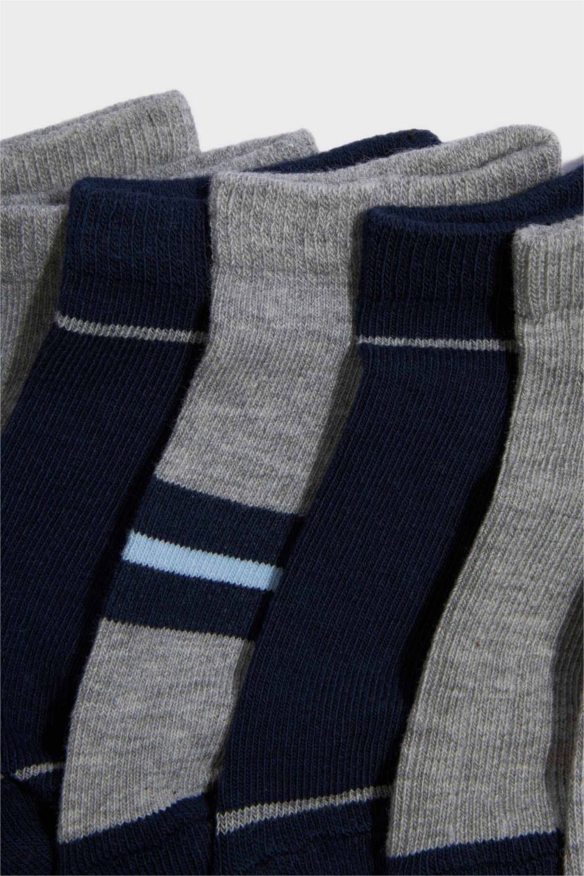 Erkek Çocuk - Genç Erkek Karma 7'li Pamuklu Patik Çorap Erkek Çocuk