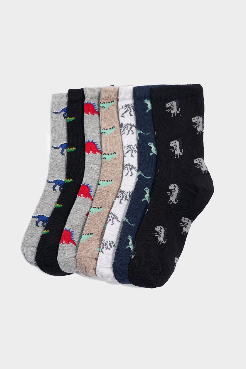 BOYS & TEENS Karma Boy 7 Piece Cotton Long Socks