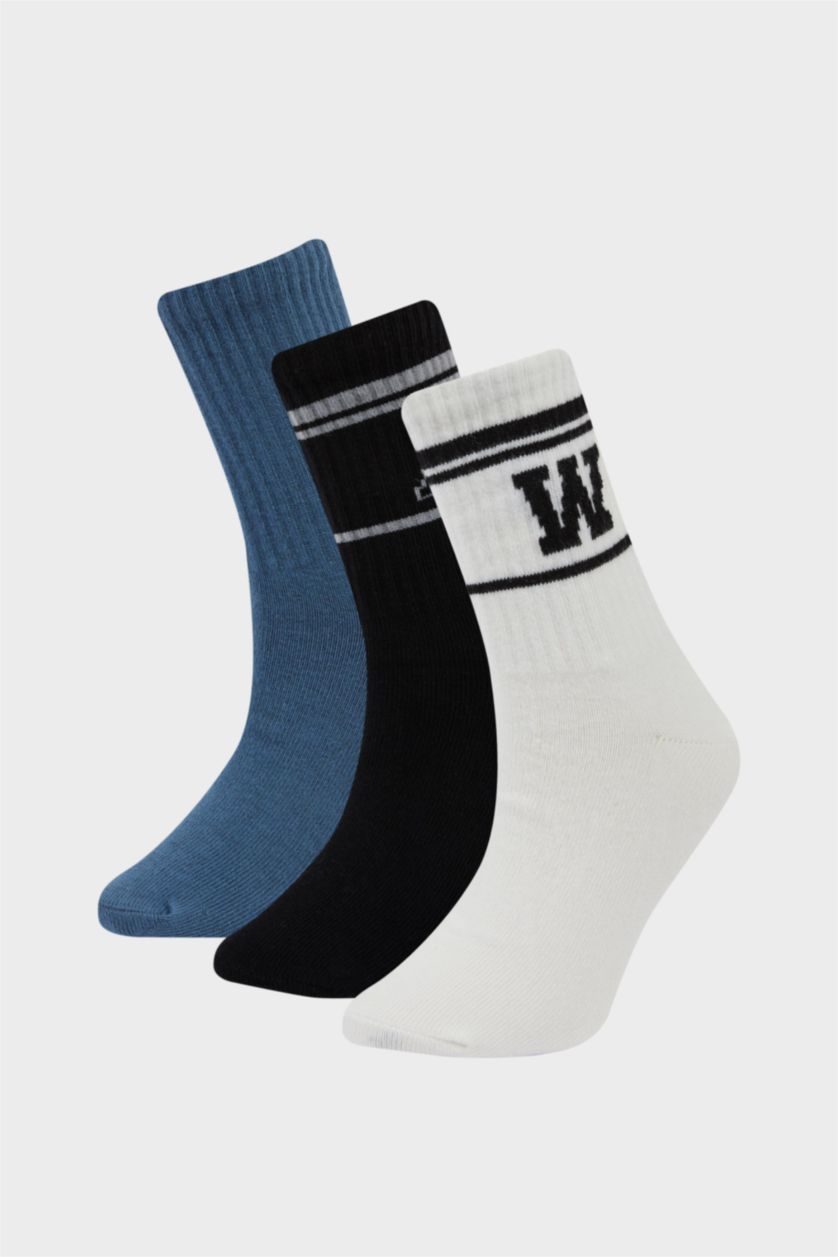 Erkek Çocuk - Genç Erkek Lacivert 3'lü Pamuklu Çorap Erkek Çocuk
