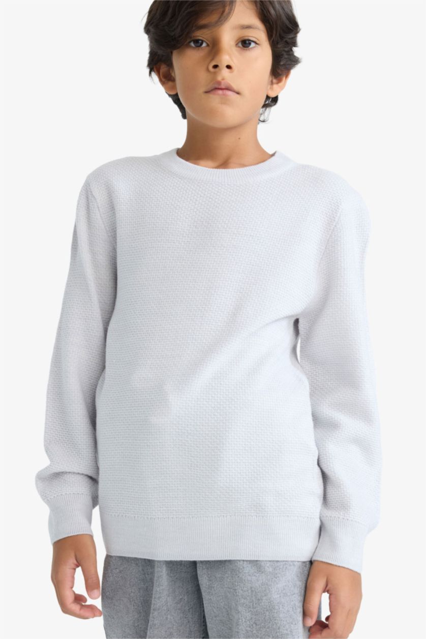 Ұлдар Және Жасөспірімдер Ашық сұр Ұлдарға қалыпты пішім Пулловер