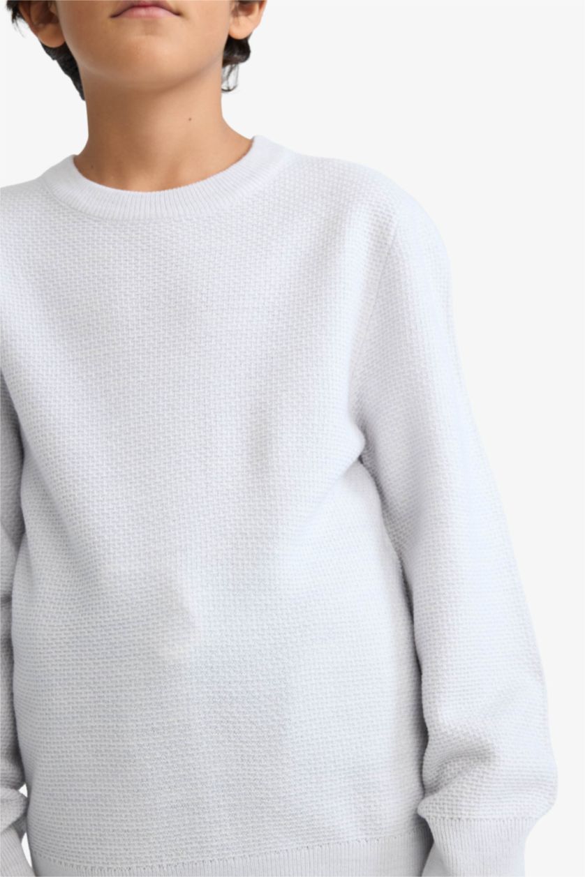 Ұлдар Және Жасөспірімдер Ашық сұр Ұлдарға қалыпты пішім Пулловер